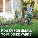 WORX 40V 17'' Cordless Lawn Mower for Medium Size Yards, 2-in-1 Electric Mower Cuts to Edge, Compact & Lightweight Push Lawn Mower with 6-Position Height Adjustment – 2 Batteries & Charger Included by GreenHaven Gardens
