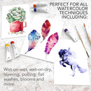 CHROMATEK Watercolor Paint Set - 48 Piece Kit for Adults, Beginners & Professional Artists - 48 x 12ml Liquid Water Color Tubes - Richly Pigmented Vibrant Colors - Art Supplies by TinyTreasures Baby Boutique