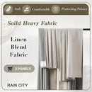 RAIN CITY Extra Long Blackout Curtains 130 Inches Long,Custom Length High Ceiling Tall Draperies for Large Windows Living Room Back Tab Rod Pocket with Hooks(50 x 130-in Beige 2PCs) by CozyNest Decor