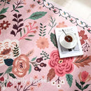 Door Mat Indoor Entrance 2x3 Rug Machine Washable Boho Floral Small Area Rug Non-Slip Low Pile Throw Rugs for Entryway, Kitchen, Front Door Indoor Entrance, Entry, Kids Room (Pink) by CozyNest Decor