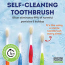 MOUTHWATCHERS Soft Flossing Toothbrushes, Value Pack of 4, Red, Manual Toothbrush for Adults, Ultra Clean, Good for Sensitive Teeth and Gums, by Dr. Plotka's by CozyNest Decor