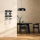 Sorbus Wall Mounted Wine Glass Stemware Rack Set - Wire & Wood Wine Rack Wall Mounted for Wine Glasses, Champagne Glasses, and Drinkware - Complete Your Home Bar & Kitchen Storage, Grey by CozyNest Decor