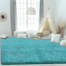 4x6 Area Rug for Living Room: Fluffy Shag Soft Washable Rugs Fuzzy Plush Indoor Carpet for Bedroom Nursery Playroom Dorm Kids Girls Boys Room (Teal Blue, 4'x6') by TinyTreasures Baby Boutique