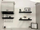 joelsantiques - 24 Inch Wooden Floating Shelves for Wall - 24x8x2 in - Made of Natural Wood - Short Heavy Duty Rustic Wall Shelves for Bedroom - Perfect for Living Room, Kitchen - Black by CozyNest Decor