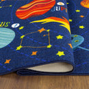 KC Cubs 5x7 Outer Space Solar System Toy Car Road Rug – Educational Play Mat Carpet for Kids, Toddlers, Nursery, Classroom, Playroom, Baby Daycare by TinyTreasures Baby Boutique