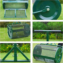 Compost Spreader- 24 inch Peat Moss Roller With improved T shape handle-Lawn & Garden Spreader For Top Dressing Compost, Fertilizer, Mulch And Soil- Strong and Lightweight material for basket by GreenHaven Gardens