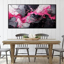 Abstract Wall Art for Living Room, Pink Canvas Wall Decor for Bedroom, Framed Picture Print, Large Size 59x29 Inches by CozyNest Decor