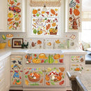 Fall Window Clings Decorations - Leaves Pumpkin Scarecrow Autumn Clings for Glass Windows, Double Sided Reusable Window Stickers, Cute Large Thanksgiving Harvest Window Decals-184 PCS/9 Sheet by CozyNest Decor