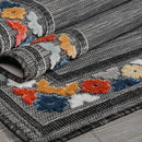 Beverly Rug Outdoor Rug 8x10 Modern Bordered Area Rugs for Indoor and Outdoor Patio Easy to Clean Non Shedding Living Room Porch Garden Washable Outside Carpet (8 x 10 Dark Gray) by CozyNest Decor