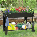 aboxoo Large Planter Raised Beds with Legs Outdoor Metal Planter Box on Wheels Elevated Garden Bed for Vegetables Flower Herb Patio (40" L x 11" W x 31.5" H) by GreenHaven Gardens