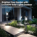 Solar Path Lights Outdoor 8 Pack, Bright Solar Pathway Lights Outside Waterproof, Solar Powered Landscape Lights for Walkway Driveway Lawn Patio Sidewalk Garden Yard, Cool White by GreenHaven Gardens