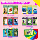My First 120 Animals, 60PCS Realistic Zoo Animal Cards Farm/Wild/Marine Animals/Insects/Birds Flashcards Montessori & Science Educational Toys Preschool Learning for Homeschool Preschool Toddler Kids by TinyTreasures Baby Boutique