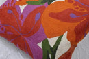 Floral Bloom Pillow Cover | Suzani Accent Pillowcase | Flower Accent Cushions | Hand Embroidered Wool Cushion - 18x18 by CozyNest Decor