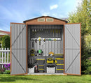 Outdoor Storage Shed, 5x3 Ft Metal Steel Tiny House with Frame Floor & Lockable Door, Vertical Outside Storage Building for Garden, Backyard, Lawn, Patio Utility, Tool Storage by GreenHaven Gardens