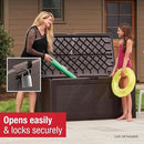 Rubbermaid Extra Large Resin Outdoor Storage Deck Box (134 Gal), Weather Resistant, Brown, Deck Organization for Home/Backyard/Pool Chemicals/Toys/Garden Tools/Porch/Patio Cushions by GreenHaven Gardens