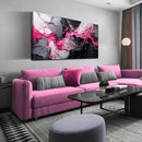 GUGIKA Abstract Wall Art for Living Room, Pink Canvas Wall Decor for Girls Bedroom Decor, Pigment Texture Print, Size 29x59 Inches by CozyNest Decor