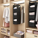 MAX Houser 6 Tier Shelf Hanging Closet Organizer, Closet Hanging Shelf with 2 Sturdy Hooks for Storage, Foldable (Black-D3) by CozyNest Decor