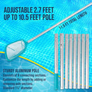 U.S. Pool Supply 11.5 Foot Swimming Pool Leaf Skimmer Net with Telescopic Aluminum Pole, 8 Sections - 6" Deep Ultra Fine Mesh Netting Basket, Remove Finest Debris, Adjustable Length, Clean Spas, Ponds by GreenHaven Gardens