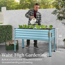 Best Choice Products 48x24x30in Galvanized Raised Garden Bed, Metal Elevated Planter Box, Vegetable Garden for Backyard, Patio, Balcony - Mist Blue by GreenHaven Gardens