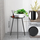 Plant Table Indoor Small,Black Metal Round Side Table.Modern Single Outdoor End Table for Small,Spaces,Patio,Office,Living Room, Bedroom Yard Garden Balcony Bedside by GreenHaven Gardens