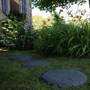 Ei Circular 15.5” Stepping Stones with Ground Stakes - Home or Garden Step Stones for Outdoor Walkway or Pathway Pavers - Resin Material (4, Light Grey Stone) by CozyNest Decor