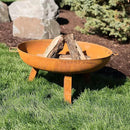 Sunnydaze 30-Inch Cast Iron Heavy-Duty Fire Pit for Outside - Wood-Burning Outdoor Fire Pit Bowl with Handles - Oxidized Finish by GreenHaven Gardens