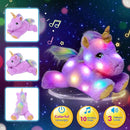 Cuteoy Glowing LED Light-up Purple Unicorn Nightlight Toys Musical Plush Stuffed Animal Singing Lullabies Birthday Christmas Plushies Gifts for Kids Boys Girls,13" by TinyTreasures Baby Boutique