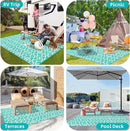 HEBE Outdoor Rug Waterproof 6x9, Reversible Plastic Straw Rug RV Camping Rug, Indoor Outdoor Patio Mat Clearance, Outside Carpet for Porch,Deck,Camper,Balcony,Backyard,Picnic by GreenHaven Gardens