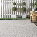 nuLOOM 8' Round Solid Hand Braided Indoor/Outdoor Area Rug, Pet-Friendly, High Traffic, Weather Resistant, for Patio, Balcony, Bedroom, Living, Dining Room, Wynn Ivory by GreenHaven Gardens