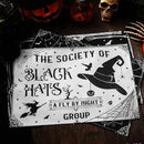 Umigy 6 Pcs Halloween Placemats 12"x18" Gothic Bat Placemats Kitchen Decoration Washable Witch Place Mats Rectangle Skull Table Mats for Halloween Dining Table Accessories(Black White Character Style) by CozyNest Decor