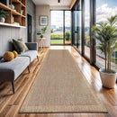 CAMILSON Indoor and Outdoor Runner Rug Natural Herringbone Seagrass Boho Design Easy-Cleaning Non Shedding Fiber Living Room Bedroom Garden Patio and Kitchen Washable Outside Carpet Alfombras (2x7) by CozyNest Decor