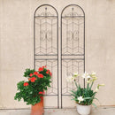 Metal Garden Trellis Rustproof Trellis for Climbing Plants Outdoor Flower Support (Black-4 Pack, 86.7"x19.7") by GreenHaven Gardens
