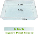 Square Plant Saucer 6 Inch 5 Pack6 8 12 14 16 18 20 Heavy Duty Plastic Plant Saucers for Indoors Outdoors, Plant Trays for Pots, Flower Pot No Holes Plant Drip Trays by GreenHaven Gardens