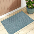 Adiva Rugs Outdoor Indoor Area Rug, Weather Resistant, Easy to Clean, Stain Resistant Floor Mat for Dining Room, Backyard, Deck, Patio (Aqua Weiss, 2' x 3') by CozyNest Decor