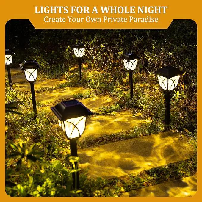 GIGALUMI Solar Lights Outdoor Waterproof, 8 Pack LED Solar Garden Lights, Solar Lights for Outside, Garden Decor for Yard, Patio, Landscape, Planter, Walkway (Warm White), photo 3 of 9