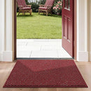 COSY HOMEER-Door-Mat 24"x36" Non Slip Absorbent Entryway Rugs Dirt Trapper Doormats Washable Entrance Mats Low Pile Welcome Floor Mat for Front Back Door and Entry Mats,Red by CozyNest Decor