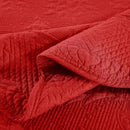 MarCielo 3-Piece Christmas Quilt 100% Cotton Oversized Bedspread Lightweight Coverlet Embroidery Christmas Tree Pattern Bedding Set (TC Red, Oversized King (118"x106")) by CozyNest Decor