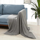 Amazon Basics Cozy Room Décor Throw Blanket, Lightweight, Recycled Polyester, Dark Gray and Light Gray Herringbone, 50"x 60" by CozyNest Decor