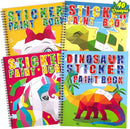 4PCS Crafts for Kids Ages 4-8 Sticker Books - Includes Dinosaur Llama Turtle and More Animal Designs Gift Party Create 40 Pictures by TinyTreasures Baby Boutique