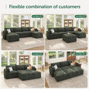 HONBAY Modular Sectional Couch with Storage Seats, L Shaped Sectional Sofa with Storage, Chenille Sectional Couches for Living Room, Green by CozyNest Decor