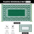Outdoor Rug 8x10 Patio Waterproof Mat Camping Carpet Outside Area Rug Reversible Green Rugs for RV Deck Entryance Porch Picnic Balcony Beach by GreenHaven Gardens