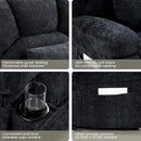 Oversized Power Recliner Chair 350lb with Hidable Cup Holders, Extra Wide Large Big Electric Recliner Chair with Lumbar Support Pillow Nursery Chair Living Room (Power, Black) by CozyNest Decor
