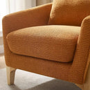 Accent Chair 31" Oversized Reading Chair Comfy Upholstered Boucle Lounge Armchair, Modern Living Room Chair with Back Pillow,Single Sofa Chair for Bedroom, Office (Curry) by CozyNest Decor