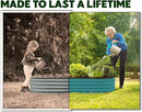 Galvanized Raised Garden Beds Outdoor // 4×2×1 ft Planter Raised Beds for Gardening, Vegetables, Flowers // Large Metal Garden Box (Turquoise) by GreenHaven Gardens