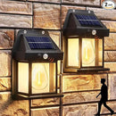Joomer Solar Wall Lights Outdoor 2PACK ,Solar Wall Lantern with 3 Modes & Motion Sensor,Dusk to Dawn Porch Lights Fixture,Waterproof Exterior Lighting with Clear Panel for Entryway Front Door by GreenHaven Gardens
