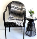 Del Mex Classic Mexican Blanket, Large Authentic Woven Falsa Throw (70"x50"), Artisan Southwest Décor for Beach, Yoga, Outdoors (Gray) by CozyNest Decor