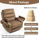 27in Extra Wide Power Lift Recliner Chair for Big Tall with Extended Footrest Heat Massage, Oversized Electric Lift Recliner Chairs for Adults Elderly Seniors, Arm Storage & Cup Holders by CozyNest Decor