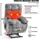 Lazy Boy Recliner Chair with Lumbar Heating ， Adjustment Power Lift Recliner Chair for Elderly/Big and Tall Recliners for People Up to 6'2"/350lb Range by CozyNest Decor