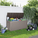 100 Gallon Resin Deck Box, Lockable Outdoor Storage Box for Patio Cushions Storage Furniture,Garden Tools, Pool Supplies, Weatherproof and UV Resistant (Grey L) by GreenHaven Gardens