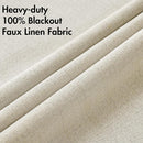 MIULEE 100% Blackout Linen Textured Curtains for Bedroom Solid Thermal Insulated Cream Grommet Room Darkening Curtains & Drapes Luxury Decor for Living Room Nursery 42 x 84 Inch (2 Panels) by TinyTreasures Baby Boutique